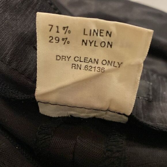 Vintage 90s Guess Collection Nylon Blend Straight Leg Black Dress Pant Trousers - Picture 6 of 6